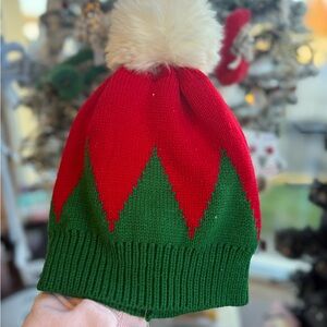 Festive Red and Green Beanie